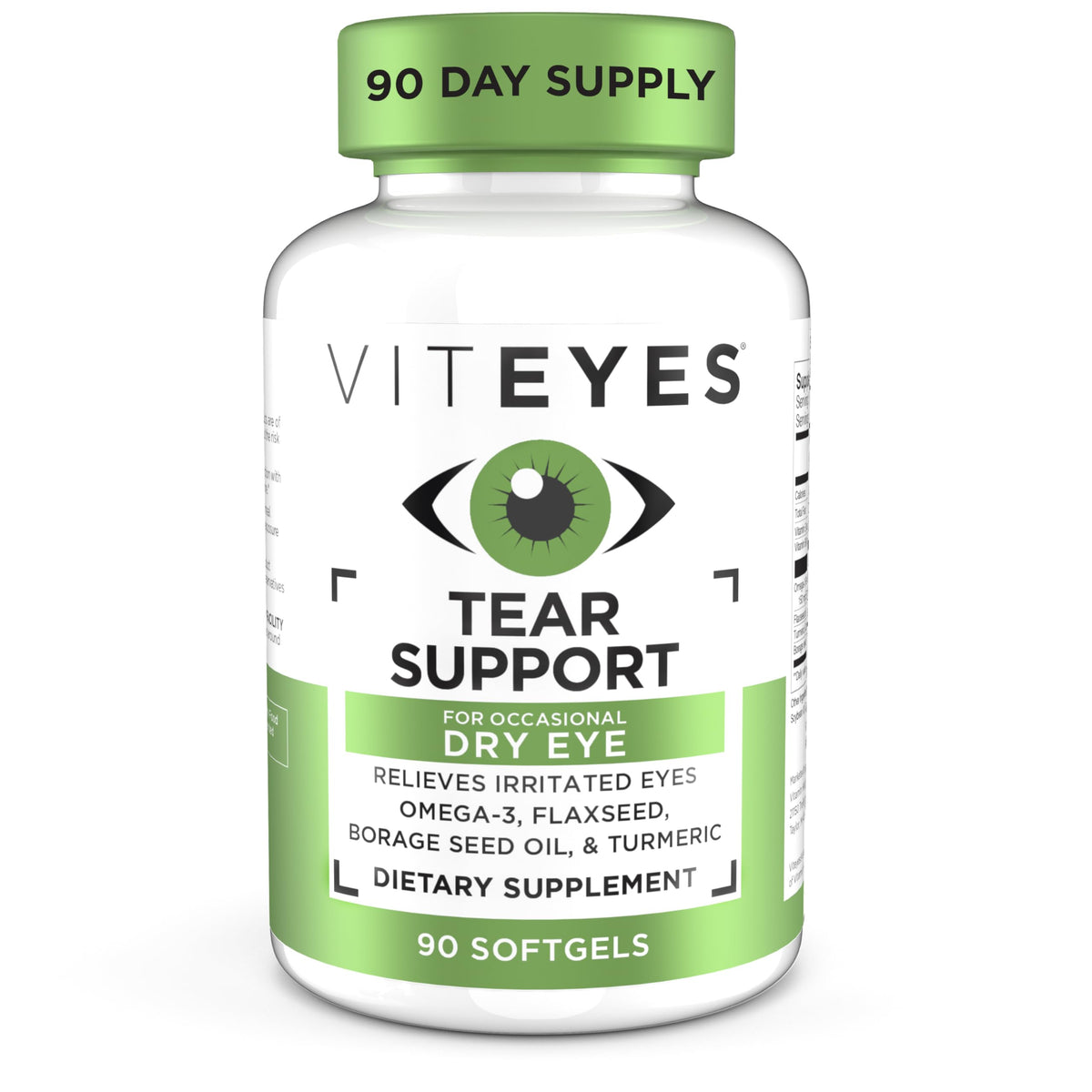 Viteyes Tear Support bottle front for on-the-go eye hydration.