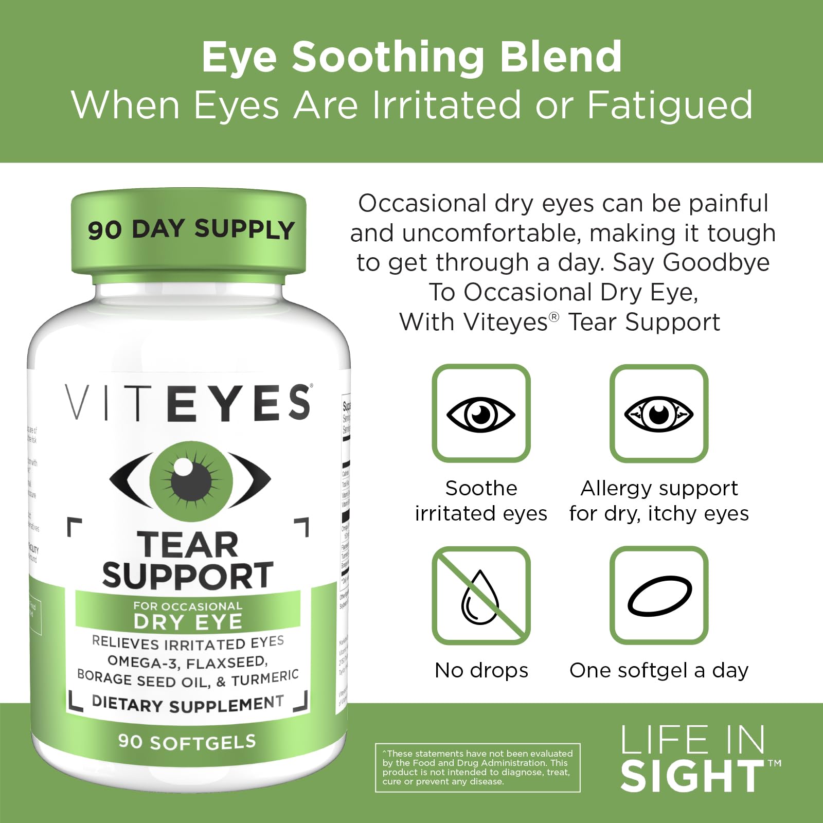 Viteyes Tear Support manufactured in the USA for quality assurance.