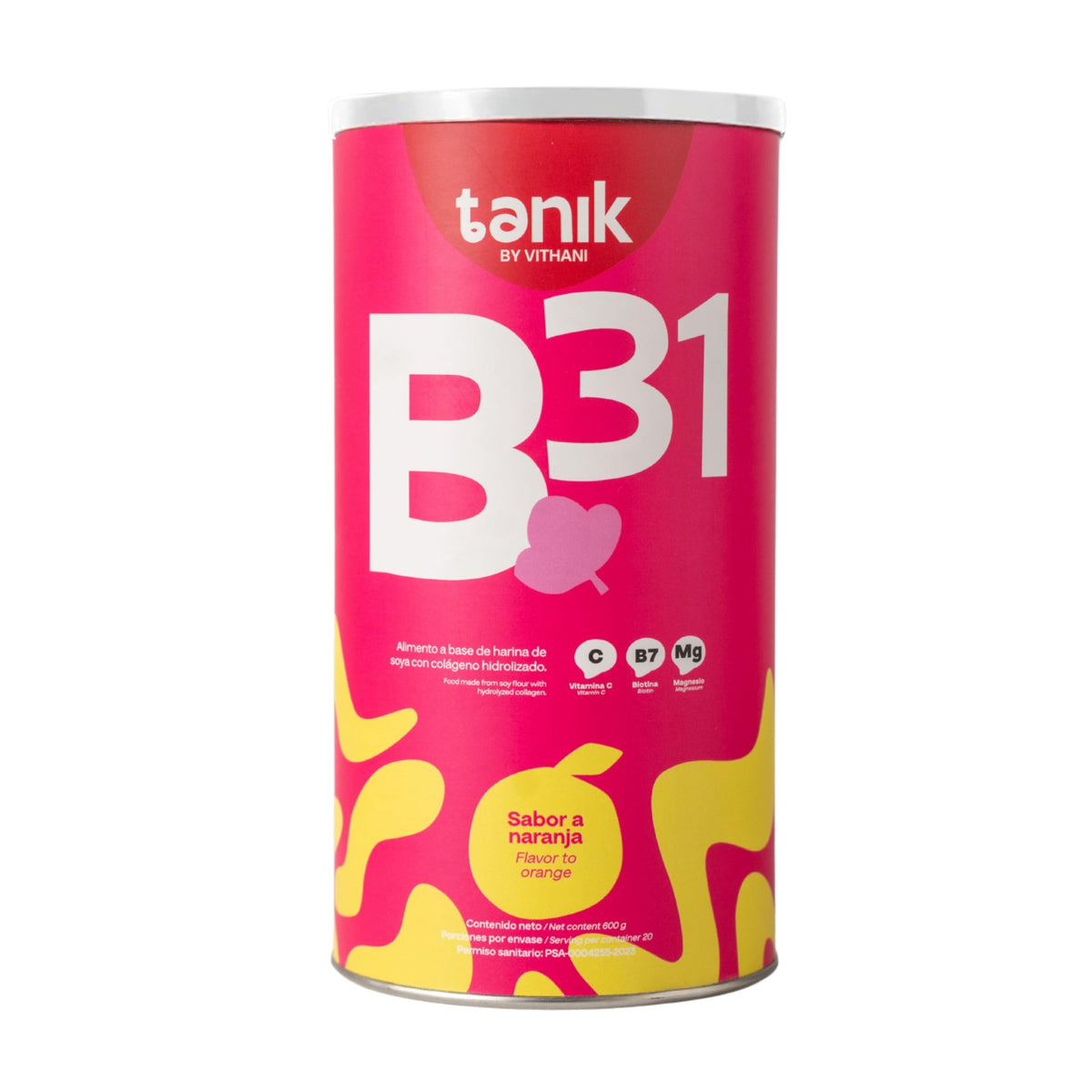 Vithani B31 collagen bottle pour showing easy daily intake for skin and nails.
