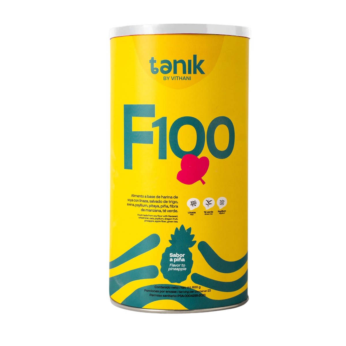 Vithani F100 psyllium husk powder bottle pour for digestion support
