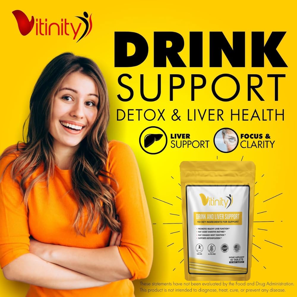 Vitinity Anti-Drink ingredients panel signals herbal and vitamin formulation.