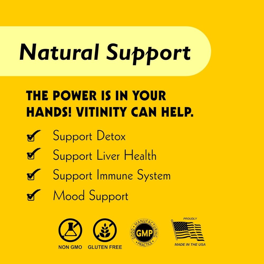 Vitinity Anti-Drink mood-support imagery hints calming benefits.