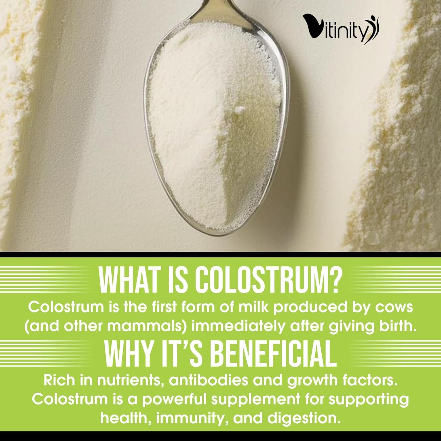 VITINITY morning routine shot with colostrum powder