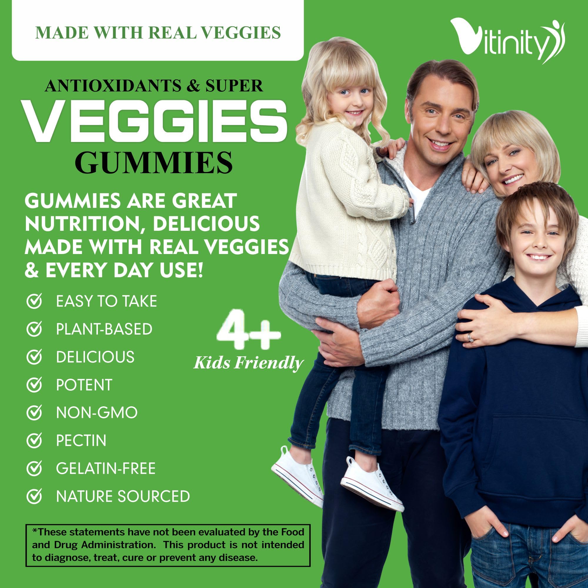 VITINITY gummies serving spoon over glass promotes fresh fruit pairing.