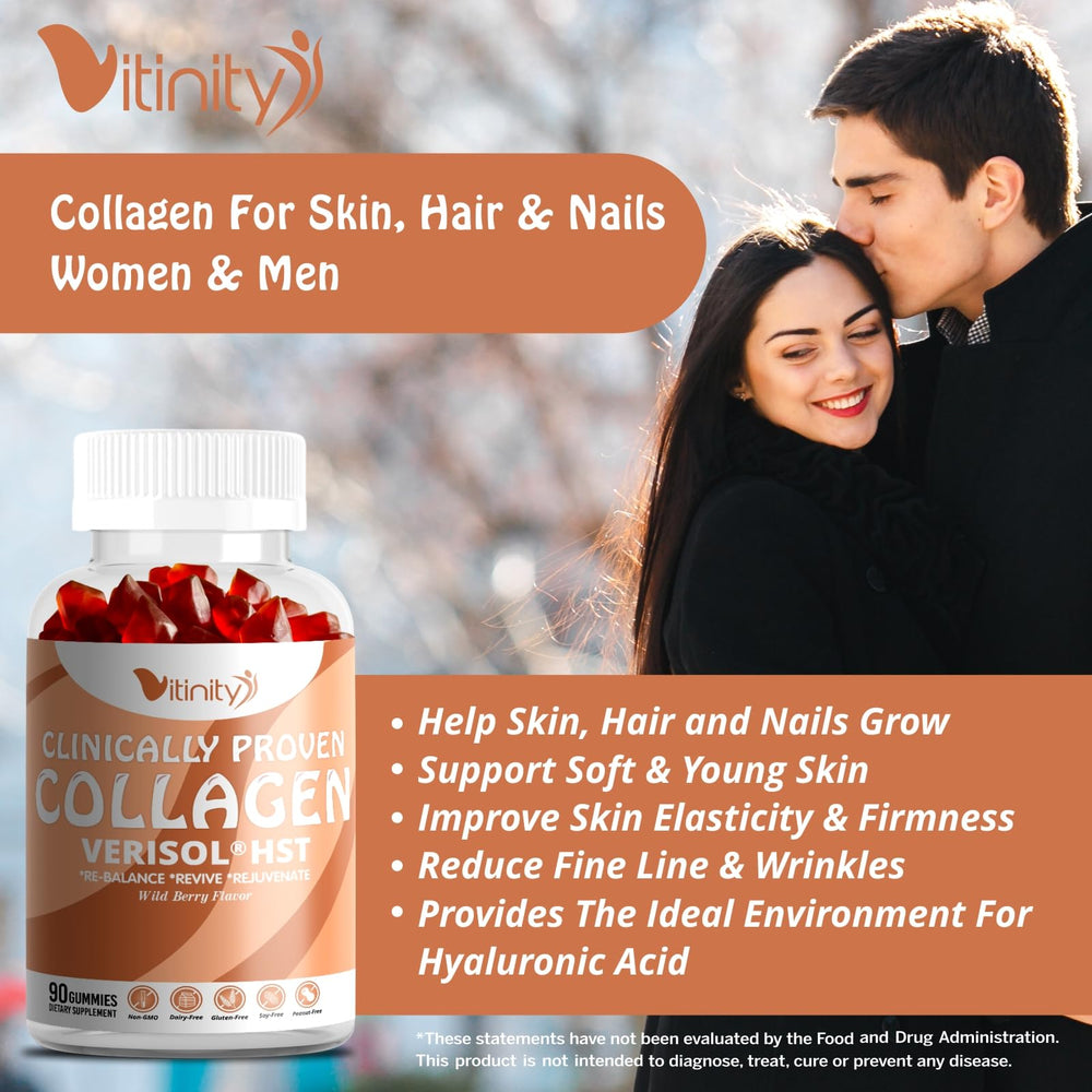 Nails with polish hint at stronger, healthier nails.
