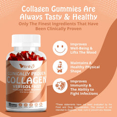 Serving size scoop beside gummies indicates daily portion for routine.