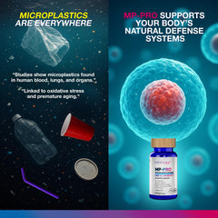 Vitology MP-PRO capsules in a dish highlighting probiotic blend and detox potential