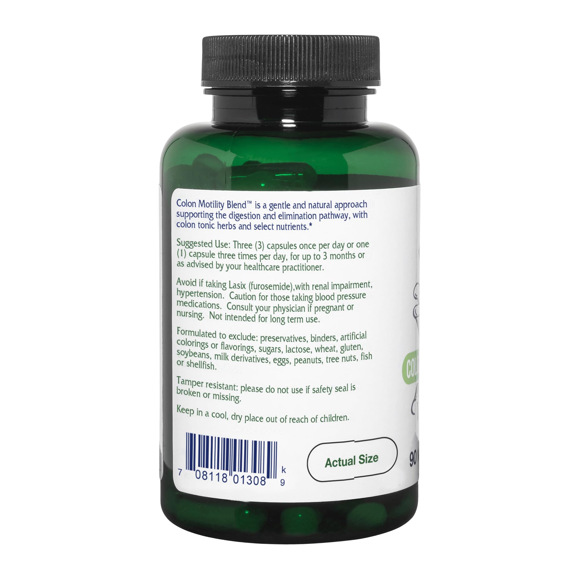 Vitanica Colon Motility Blend capsules closeup highlights plant-based colon movement support