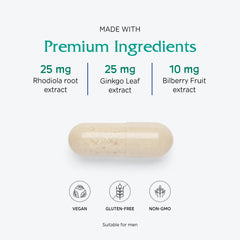 Vitanica Senior Symmetry bottle open with capsules ready for daily use.