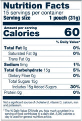 Individual Vitonus glucose gel packets offer fast-acting energy when needed