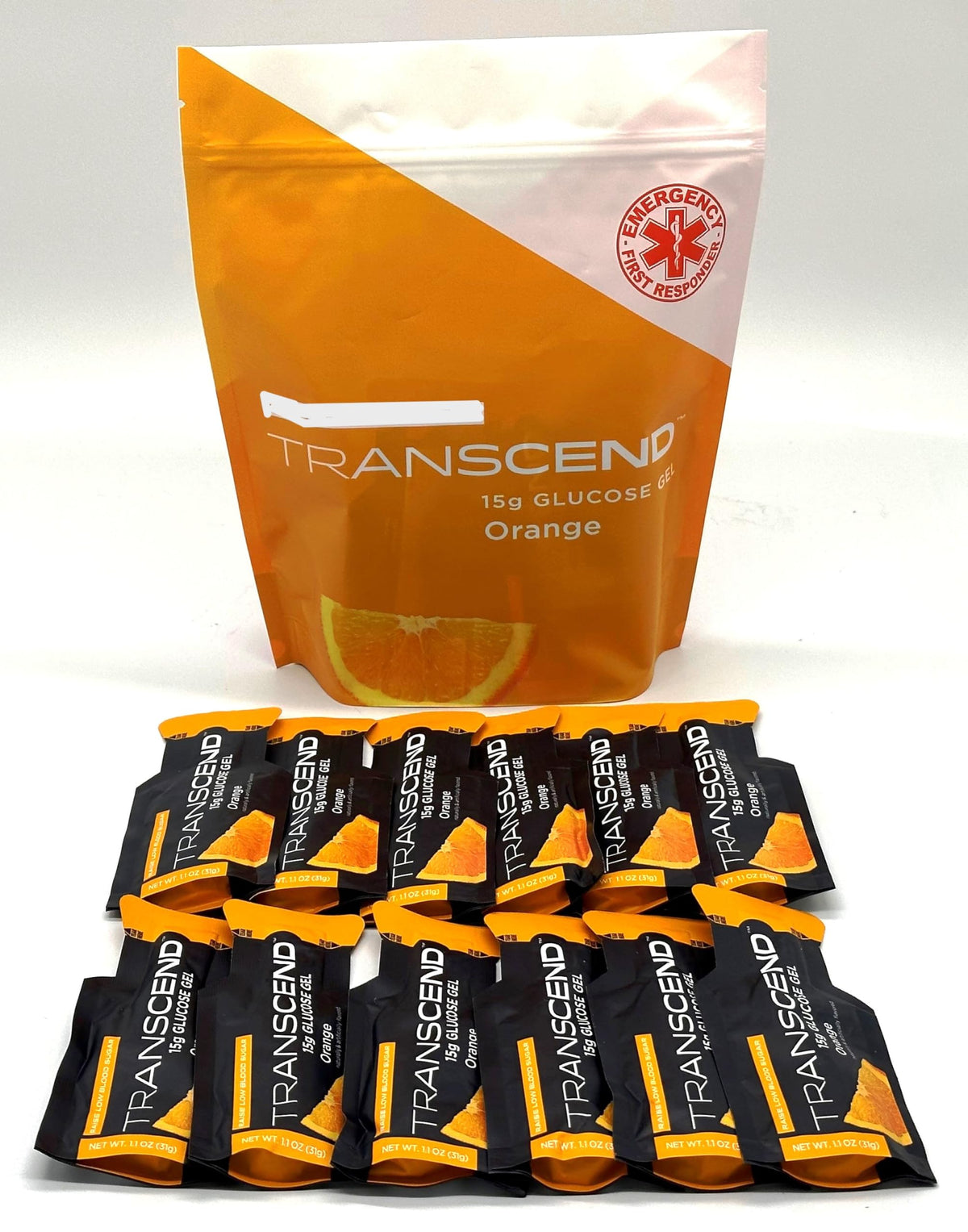 Vitonus orange flavored glucose gel packet for quick energy on the go