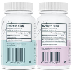 VITRUVIN Longevity dosage guidance shown on bottle label for daily use.
