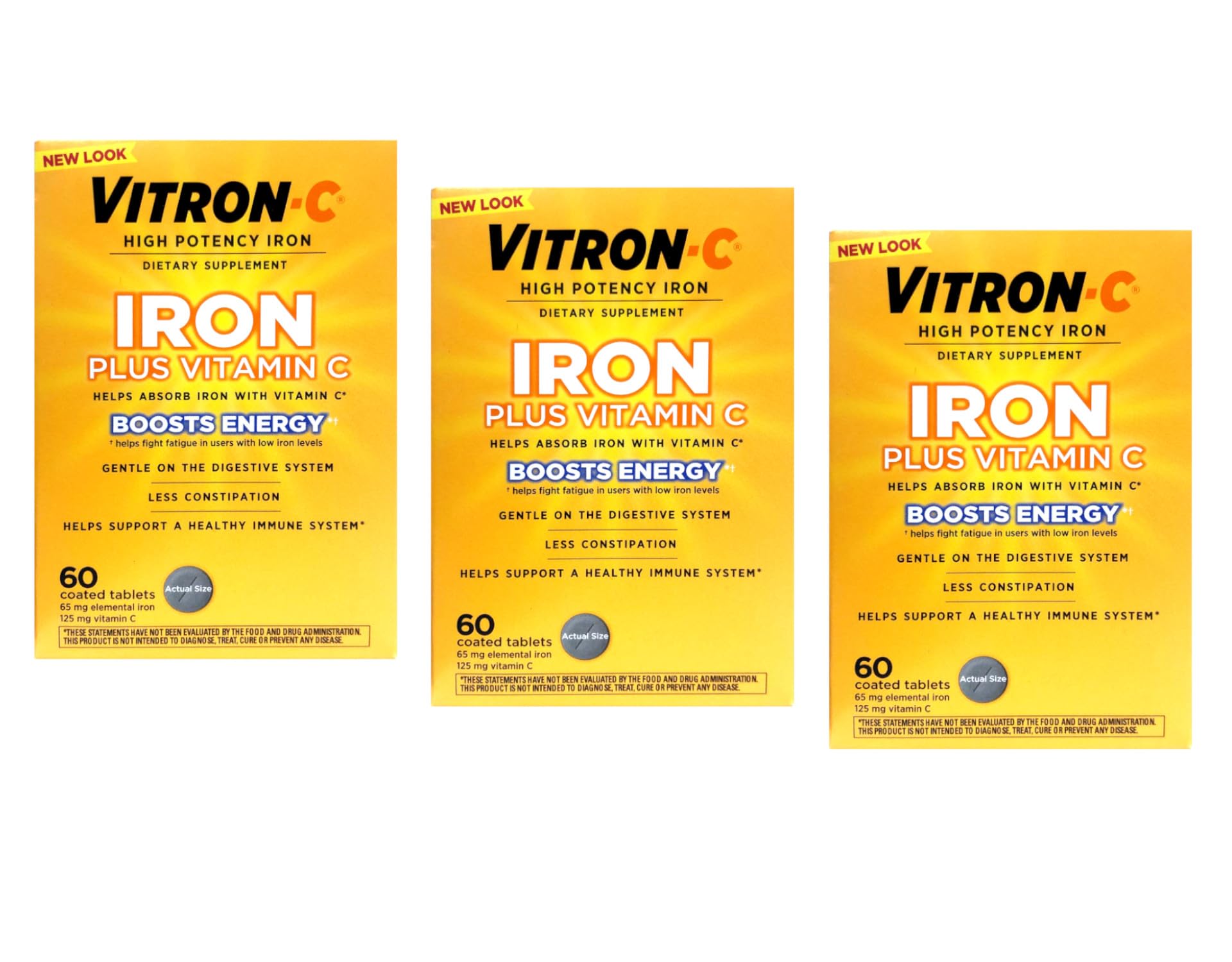 Vitron-C high-potency iron tablet close-up for daily energy support