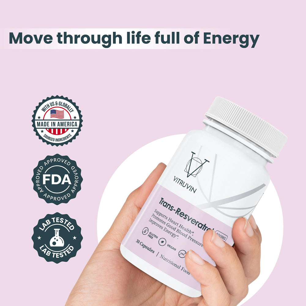 VITRUVIN daily-use ritual with trans-resveratrol for general wellness.
