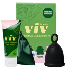 Viv for Your V premium soft cups kit front view, all-in-one cycle starter.