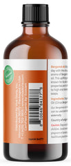 Viva Doria bergamot oil packaging shows secure amber bottle safeguarding potency for lasting aroma