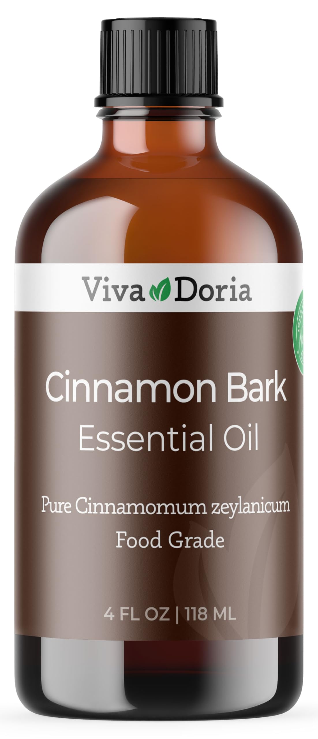Viva Doria Cinnamon Bark Oil bottle showcasing pure aroma for aromatherapy sessions