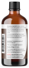 Viva Doria Cinnamon Bark Oil packaging highlights origin and secure cap for freshness
