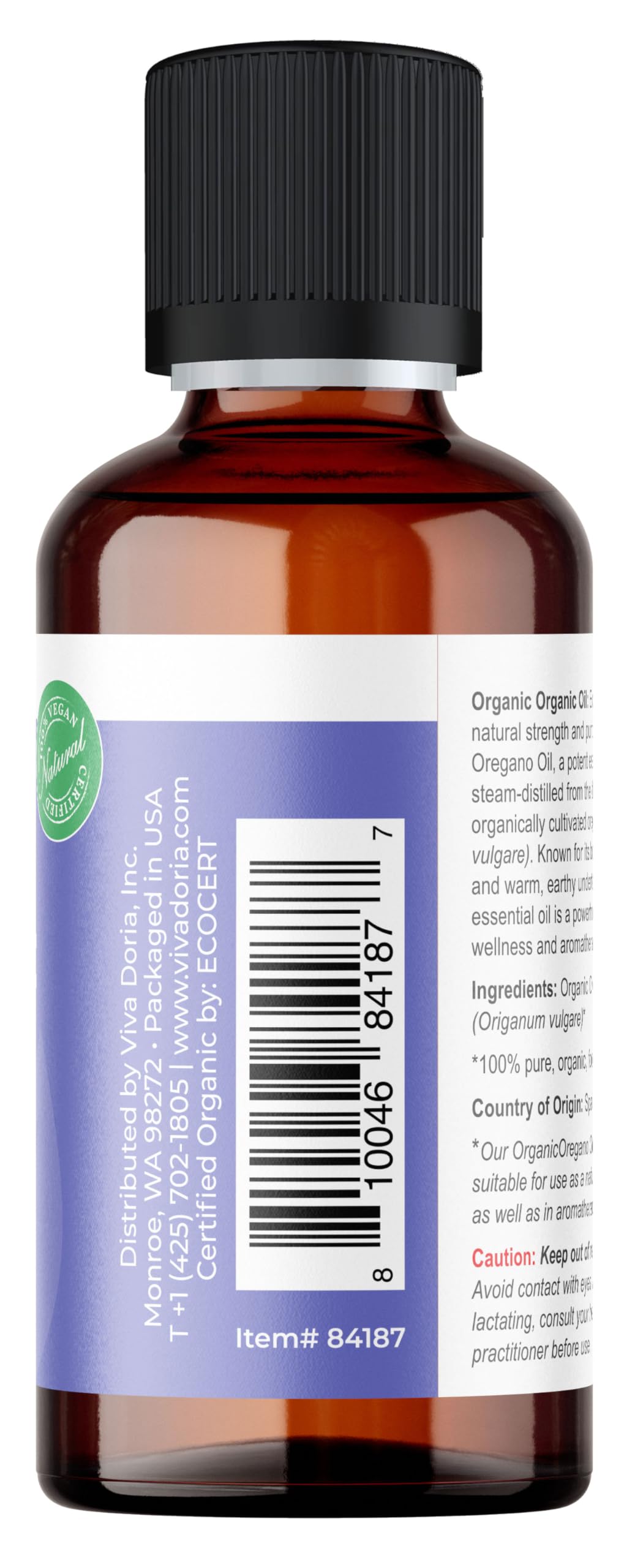 Viva Doria Oregano Oil packaging protecting integrity and quality