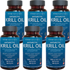 Viva Naturals Antarctic Krill Oil bottle highlights high omega-3 content for daily support