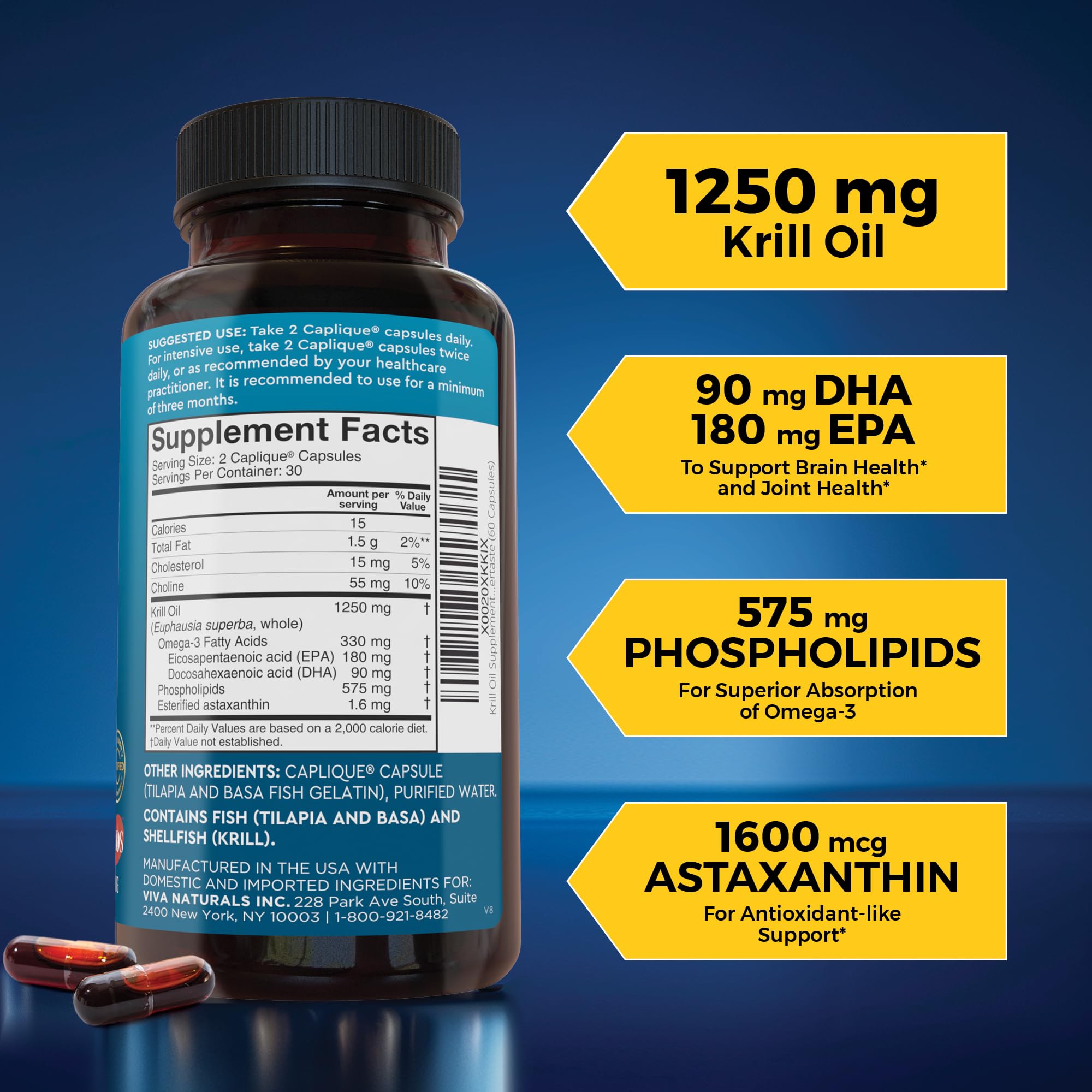 IKOS-certified purity seal on Viva Naturals underscores product quality.