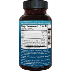 Viva Naturals Omega-3 gluten-free and non-GMO label.