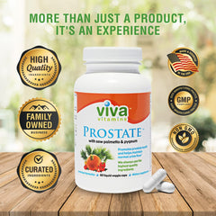 Viva Vitamins Prostate Health bottle label with clear ingredient list and directions