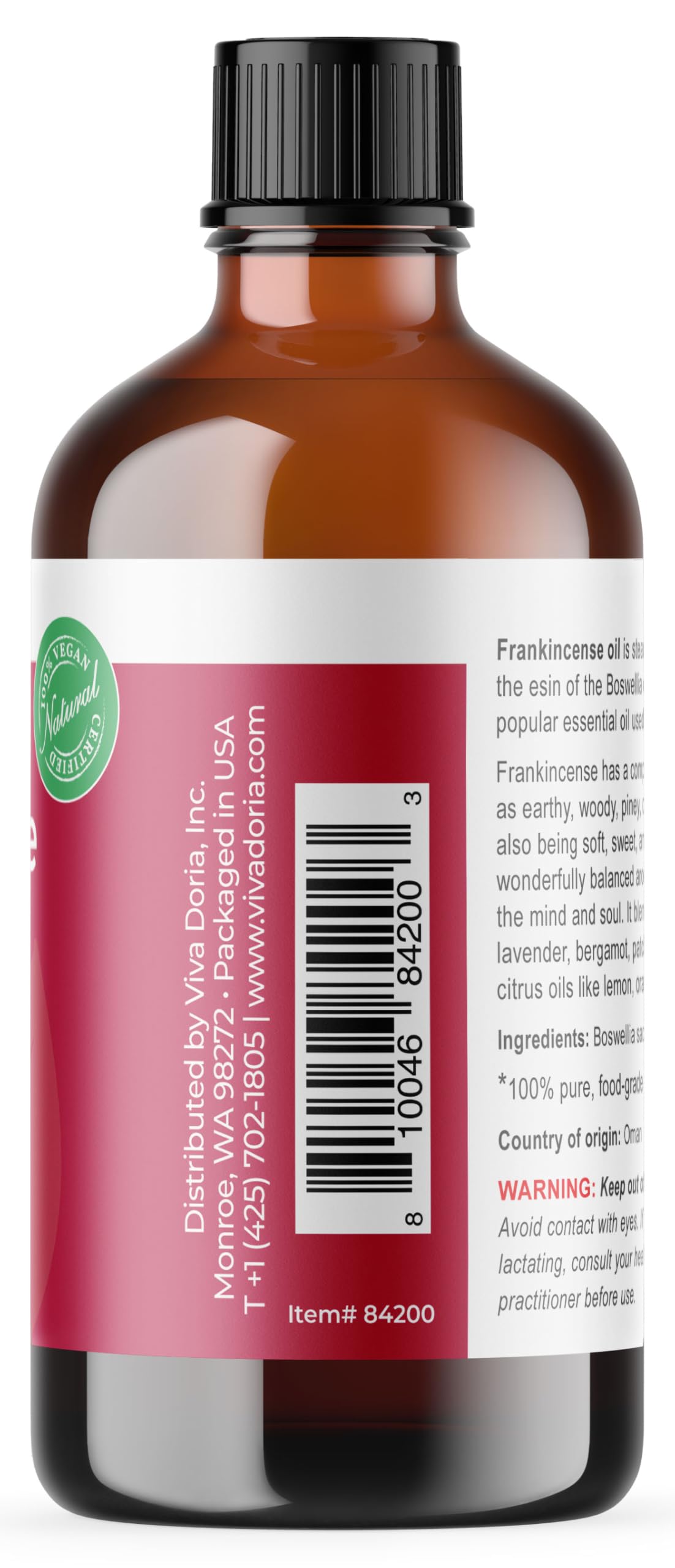 Viva Doria frankincense oil drops ideal for diffusion rituals.