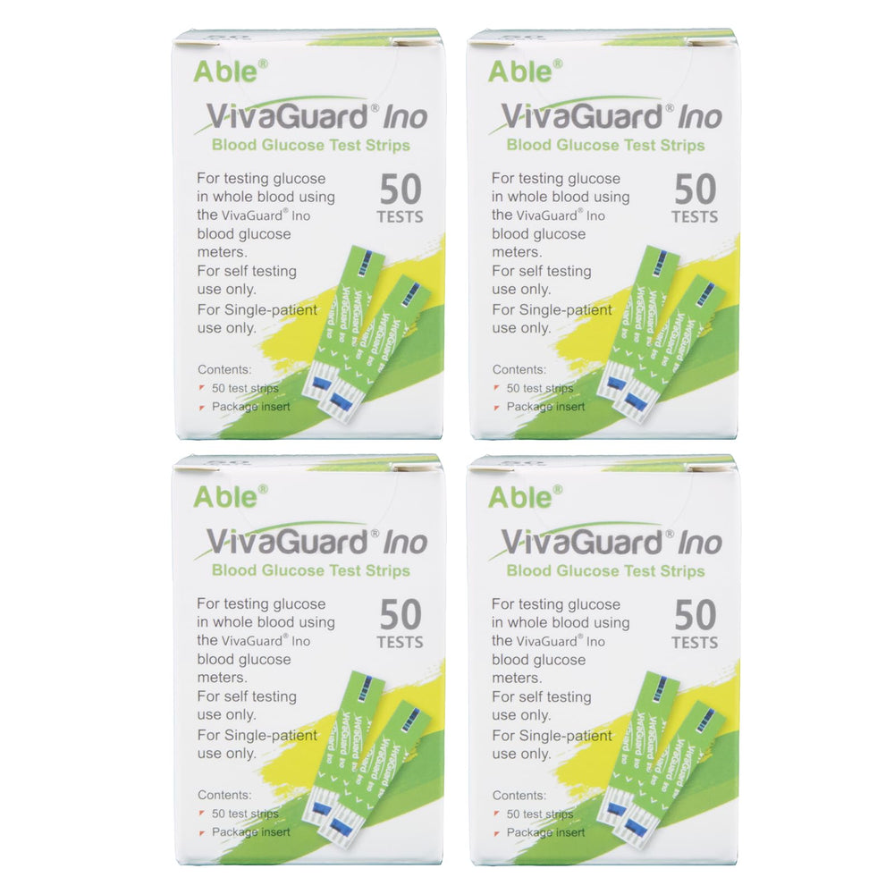 Vivaguard Ino test strips 200-count pack for reliable home glucose monitoring