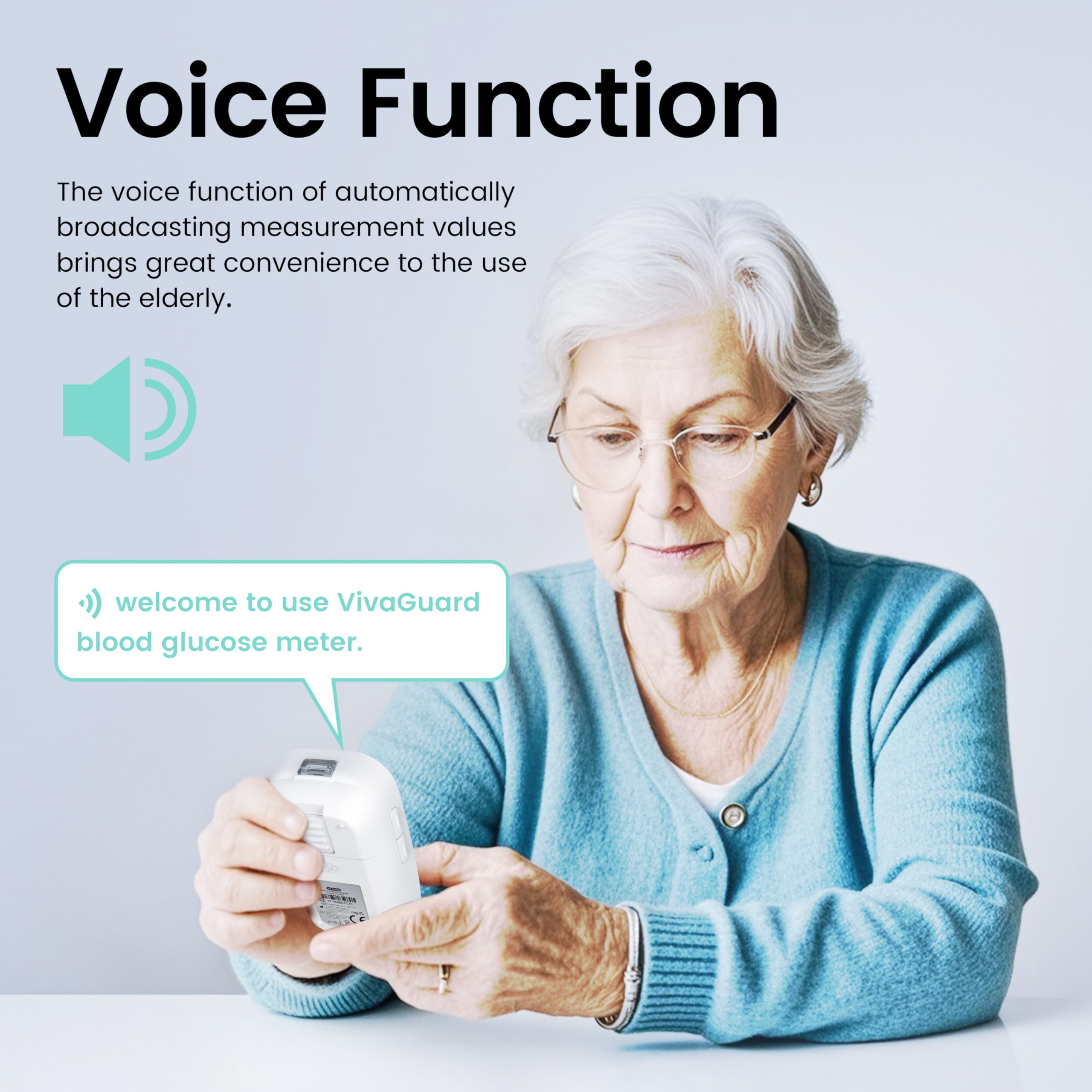 VivaGuard 5-level adjustable lancing device reduces discomfort.