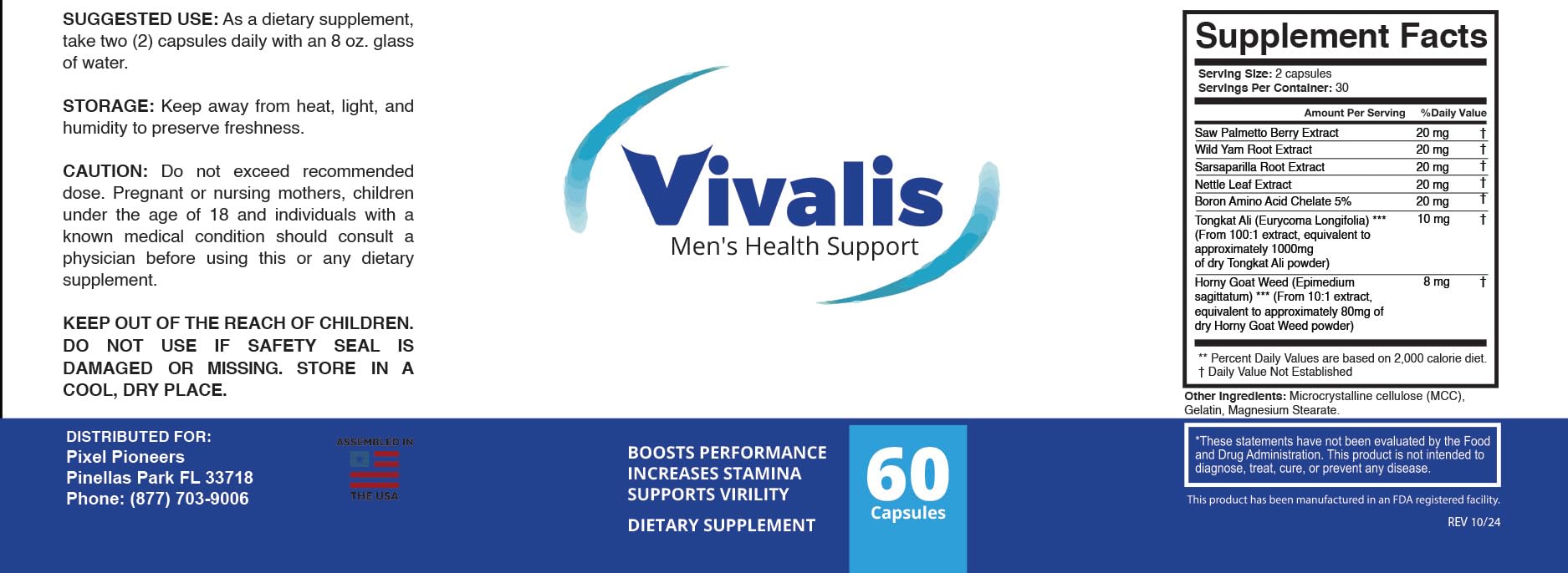 VIVALIS supplement setup on desk suggests simple daily regimen.
