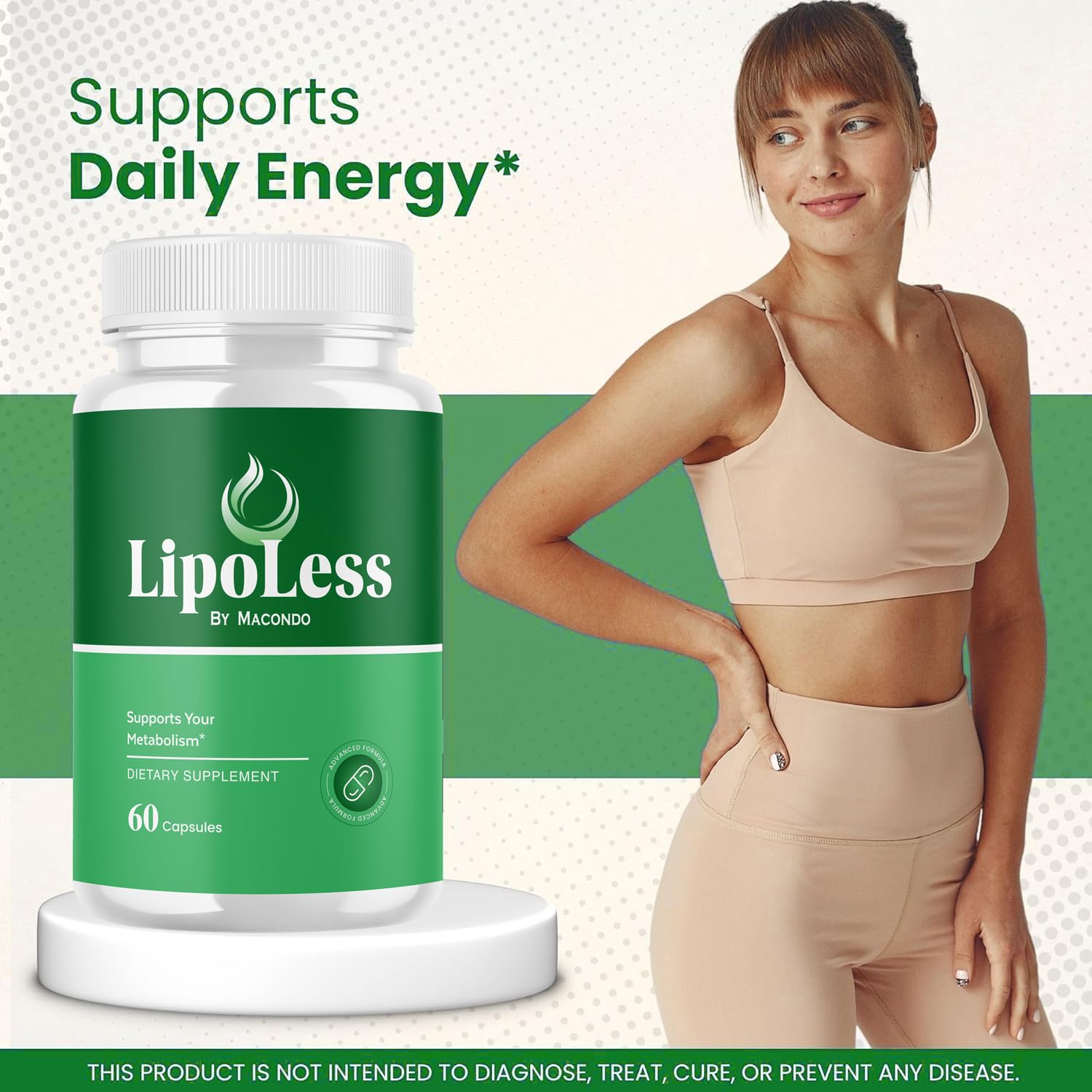 Close-up of VIVALIS Lipoless capsules highlighting natural ingredients.