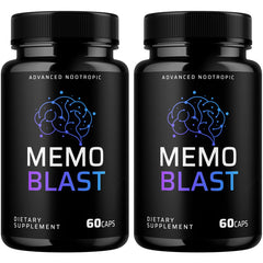 VIVALIS Memo Blast bottle front, premium daily wellness supplement display.