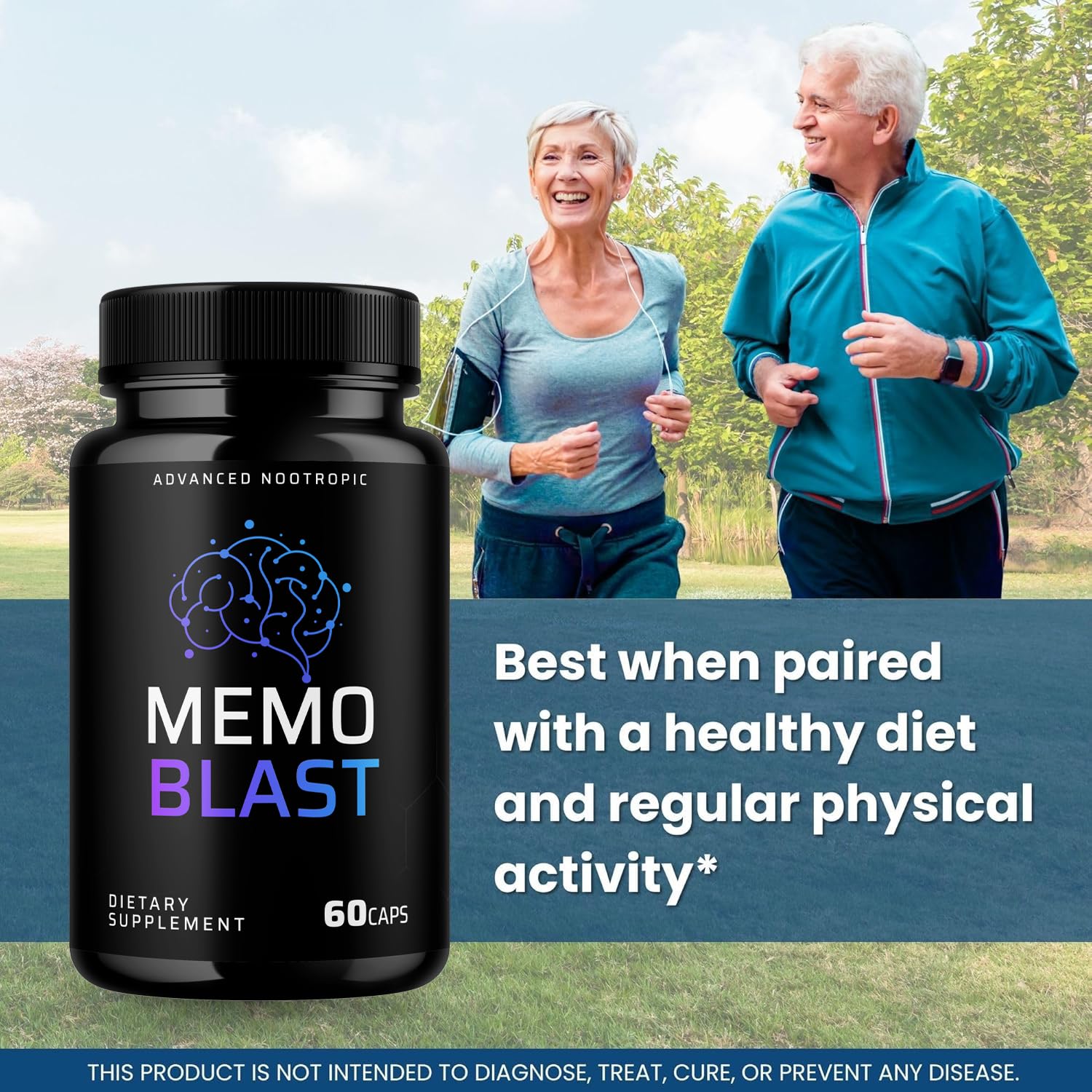 Label detail on Memo Blast, showcasing branding and quality cues.