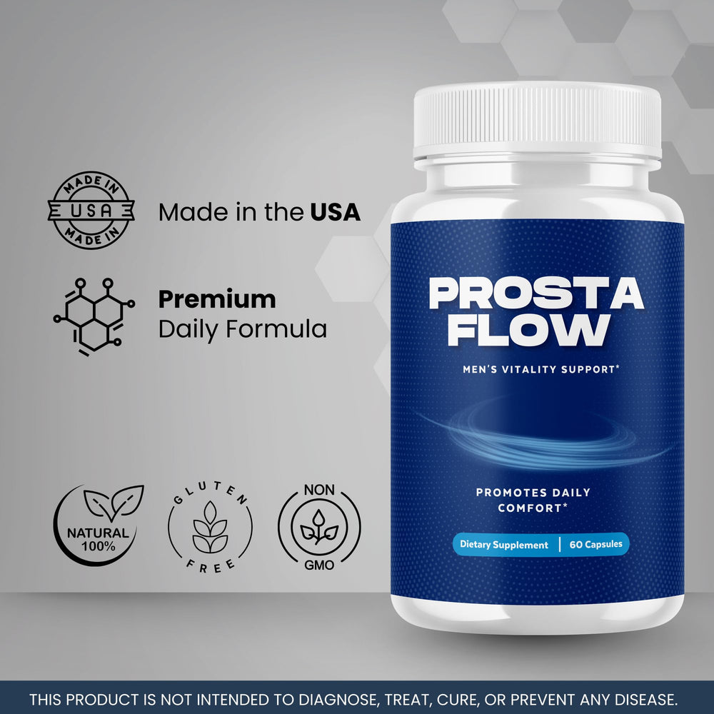 VIVALIS ProstaFlow ingredients blend shows carefully selected nutrients for men's health.
