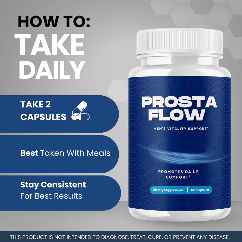 VIVALIS ProstaFlow box highlighting urinary comfort and daily use.
