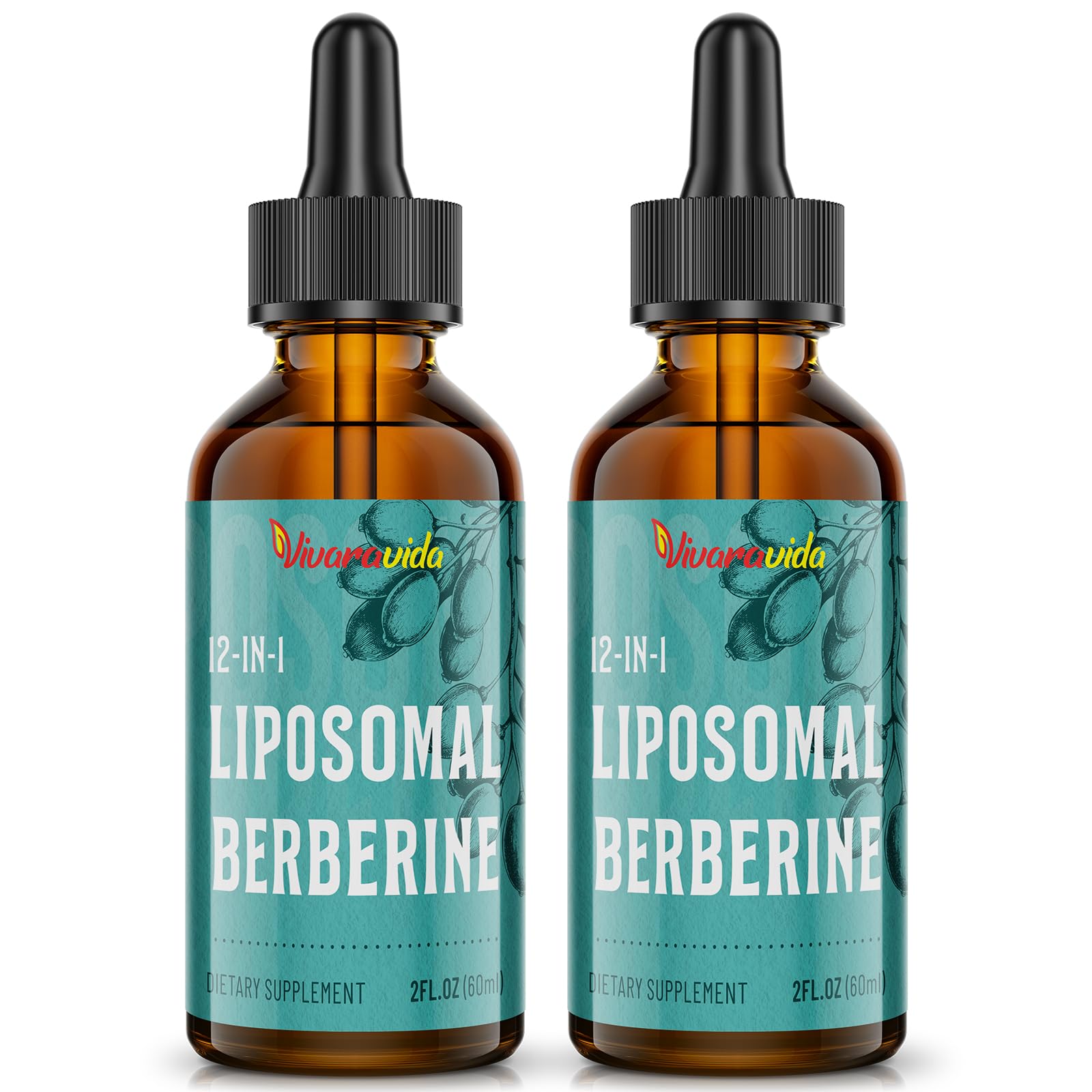 Vivaravida Berberine Drops bottle for easy daily use