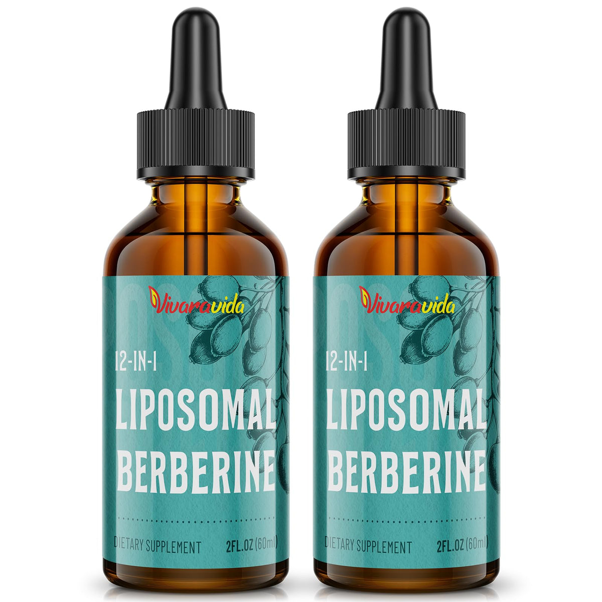 Vivaravida Berberine Drops bottle for easy daily use