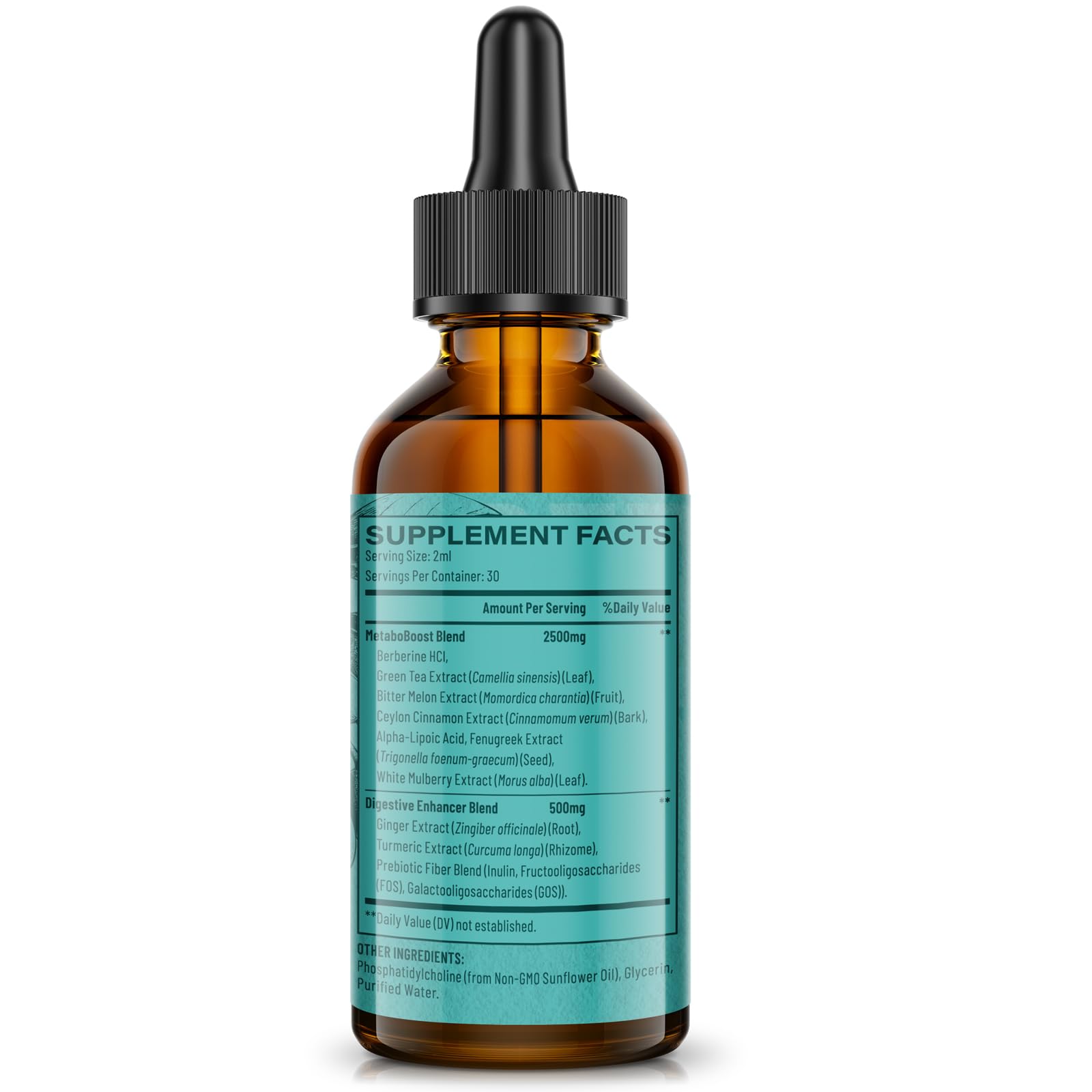 Vivaravida Berberine Drops label close-up highlights clean formula