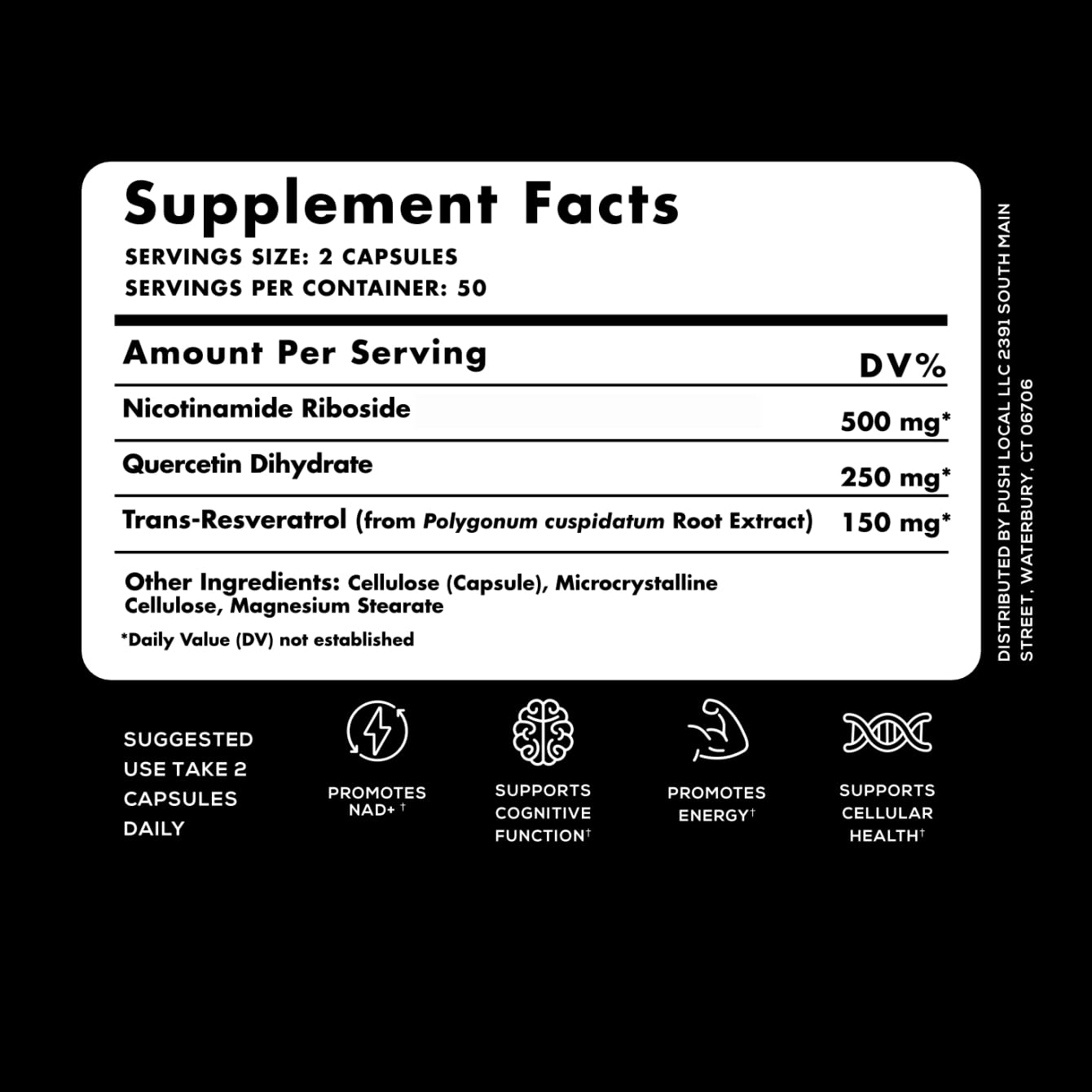 VivaThrive NAD+ Complex packaging displaying 100 capsules per bottle