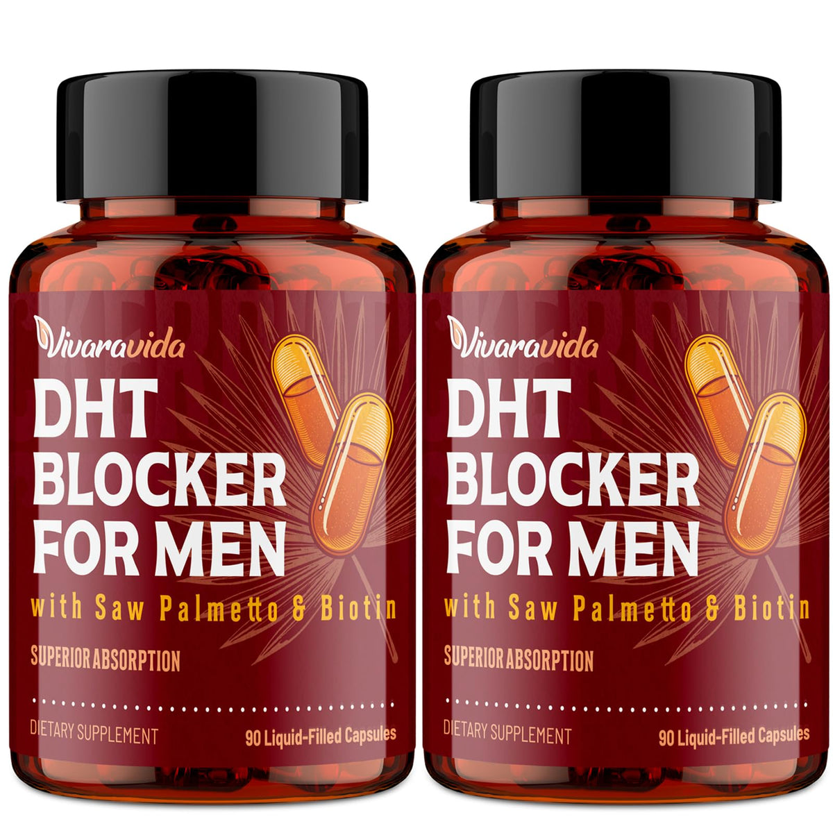 Vivaravida DHT Blocker liquid capsules designed for enhanced absorption and daily use