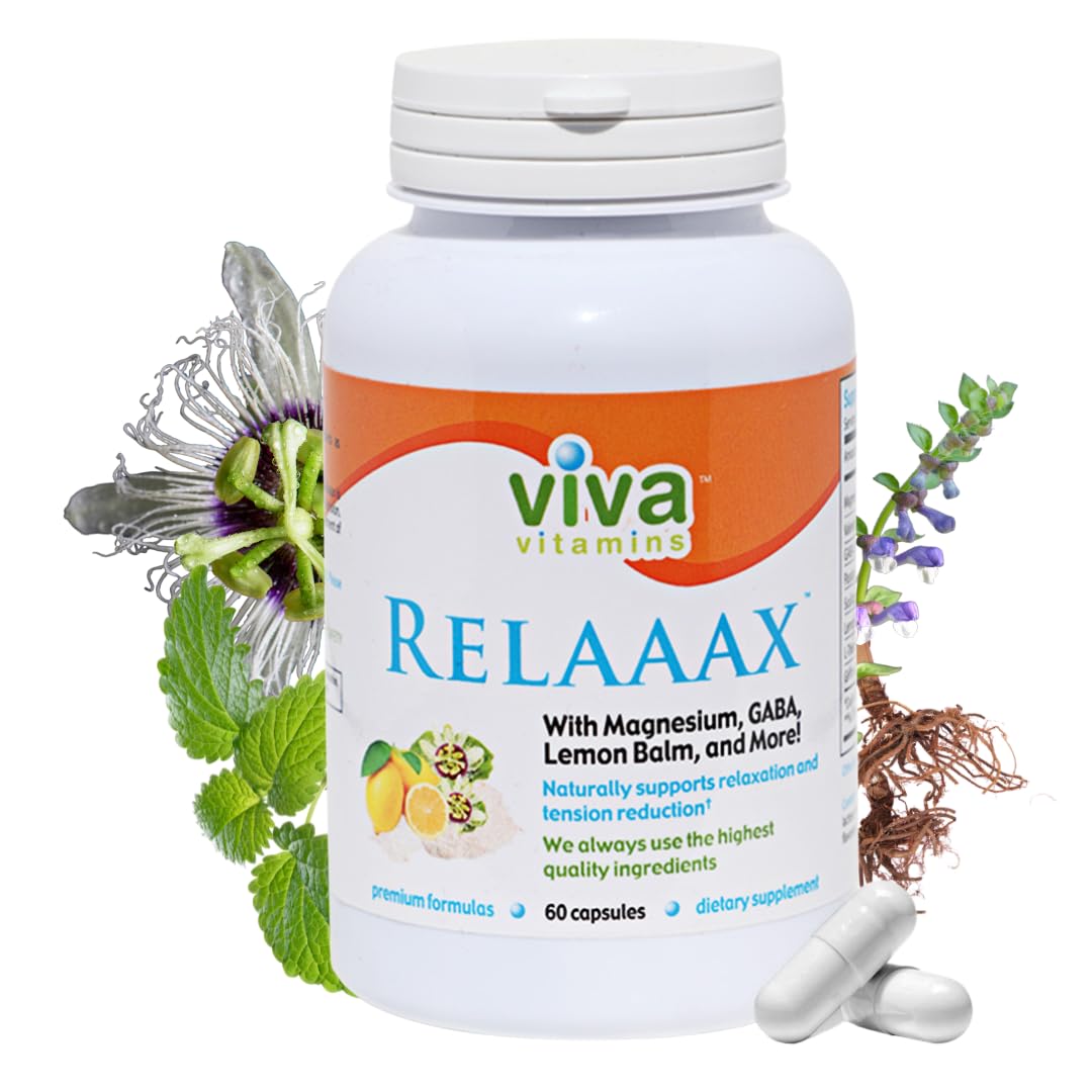 Viva Vitamins Relaaax bottle ready for daily calm.