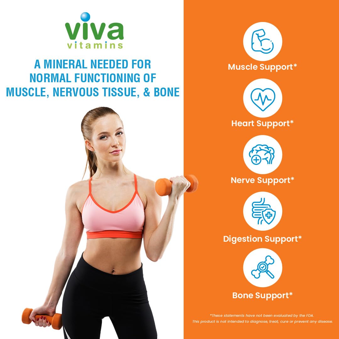 Viva Vitamins Super Magnesium bottle pouring to suggest easy serving