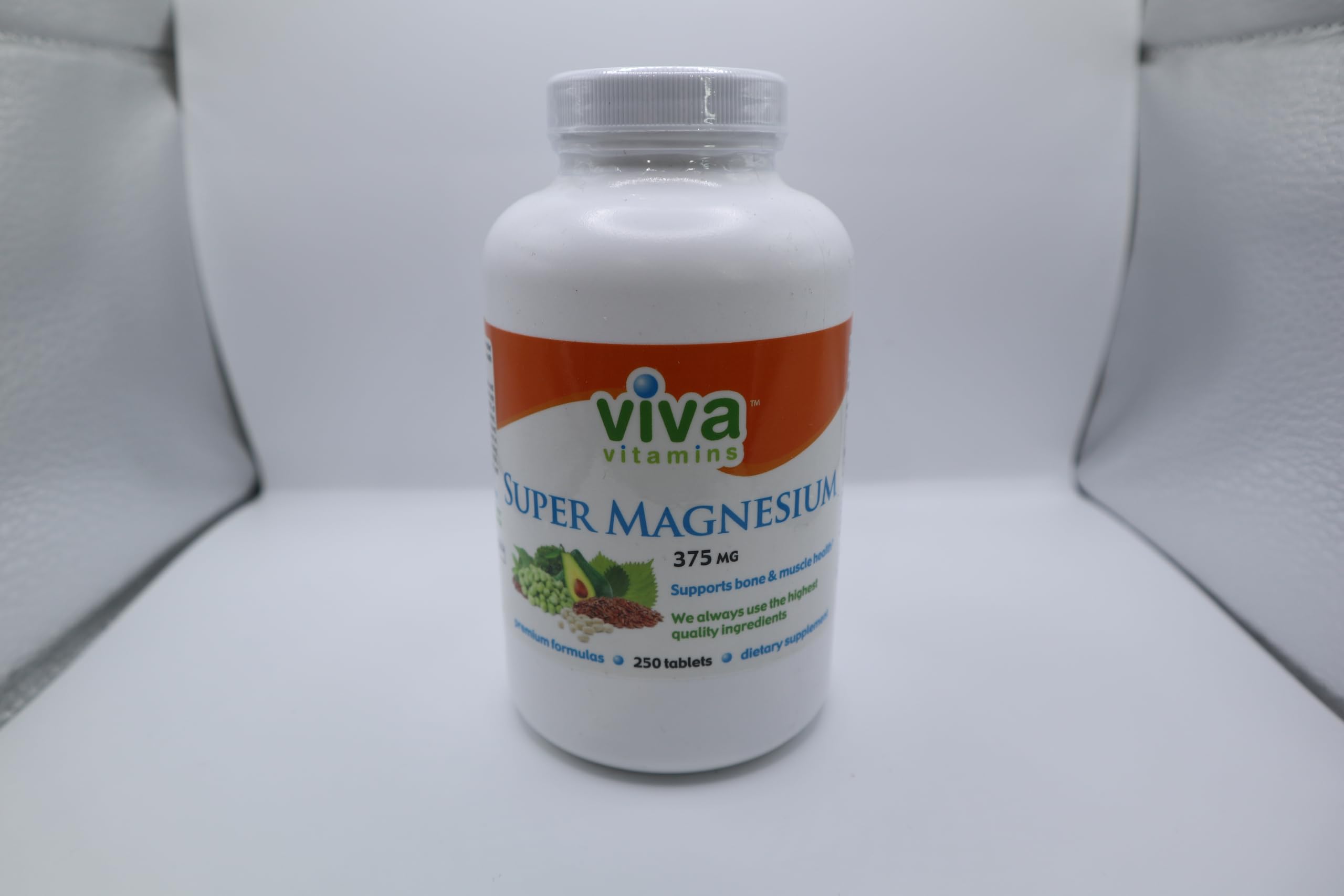 Viva Vitamins Super Magnesium with morning routine vibe and pill bottle
