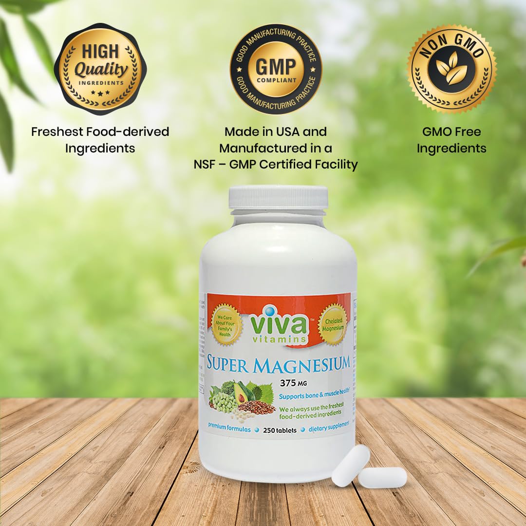Viva Vitamins Super Magnesium on shelf display for accessibility