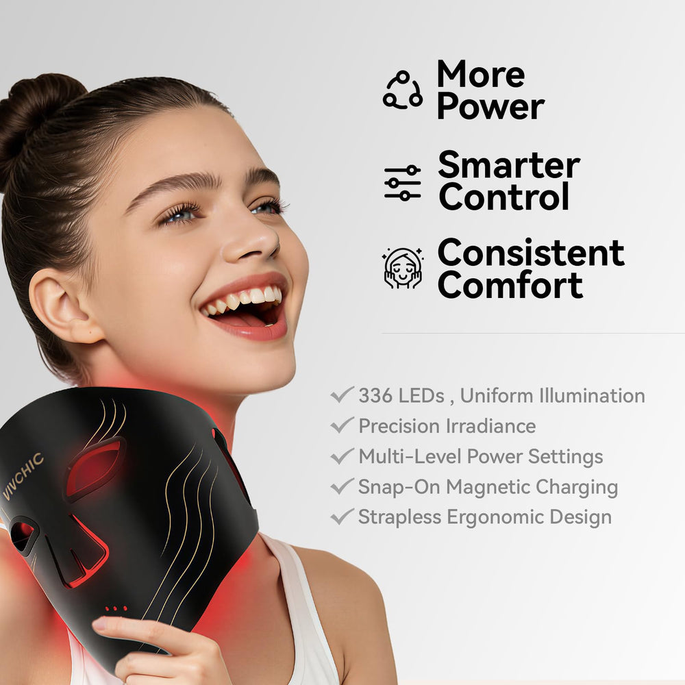 Vivchic controller and magnetic charging dock enable quick, hands-free sessions.
