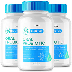 VIVE MD Best Breath bottle closeup for daily oral health support.