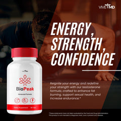 VIVE MD BioPeak serving two capsules graphic for clear daily dosage
