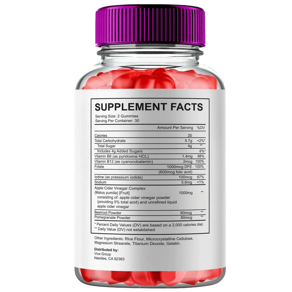 Gummies close-up shows bite-size VIVE MD keto-friendly formula for on-the-go snacking.