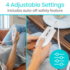 Vive moist heating pad cover closeup with soft microplush and snap closures.